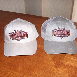 North Central Farmers Elevator Caps, Lot of 2